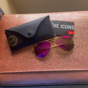 BRAND new with case Ray Bans flash aviators!